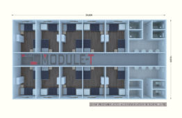 219m2 Prefabricated Accommodation Building