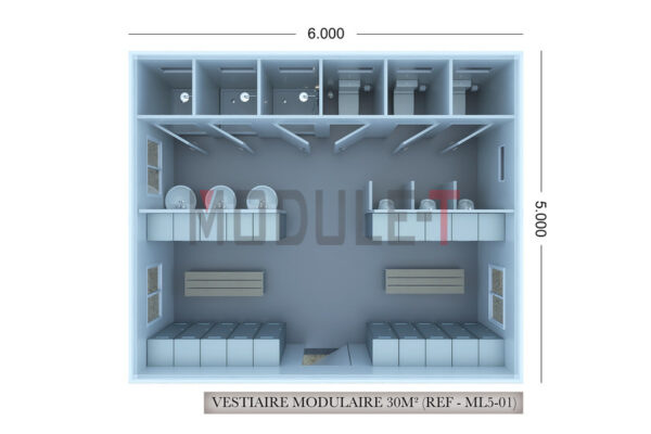 container vestiaire modulaire