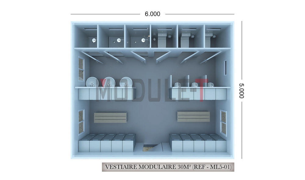 container vestiaire modulaire