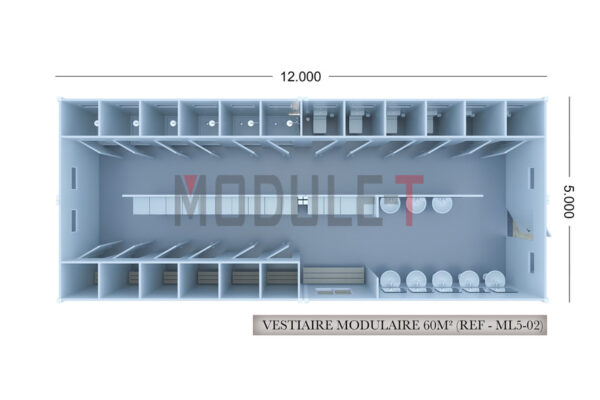 construction modulaire vestiaire