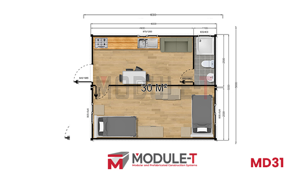 Module-T | Container habitable en vente en Guadeloupe