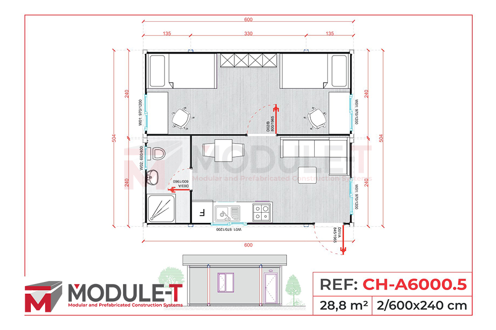 Module-T | Container habitable en vente en Guadeloupe