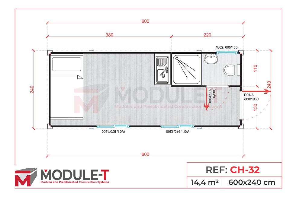 Module-T | Container habitable en vente en Guadeloupe