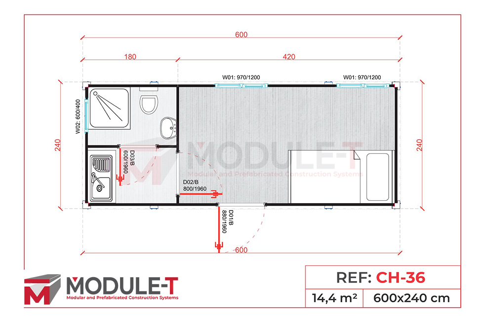 Module-T | Container habitable en vente en Guadeloupe