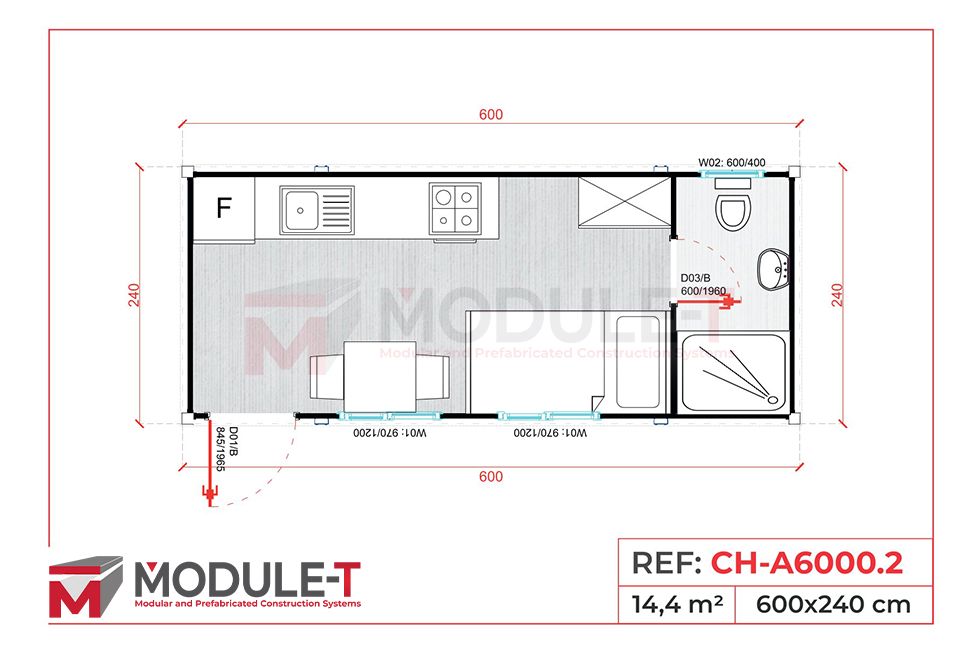Module-T | Container habitable en vente en Guadeloupe