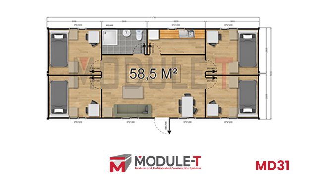 Module-T | Container habitable en vente en Guadeloupe
