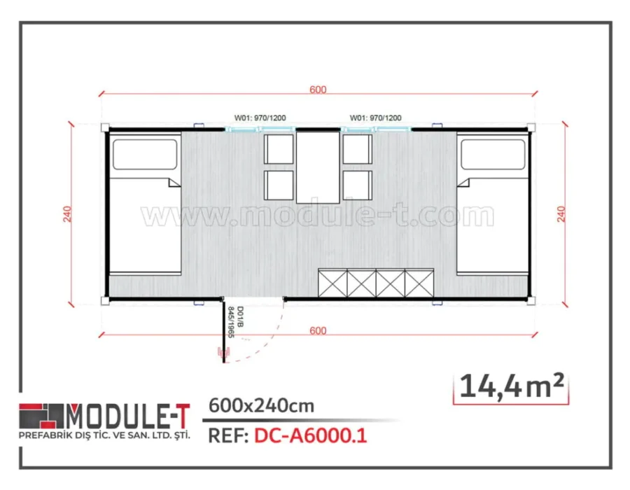 Conteneur Dortoir DC-A6000.1