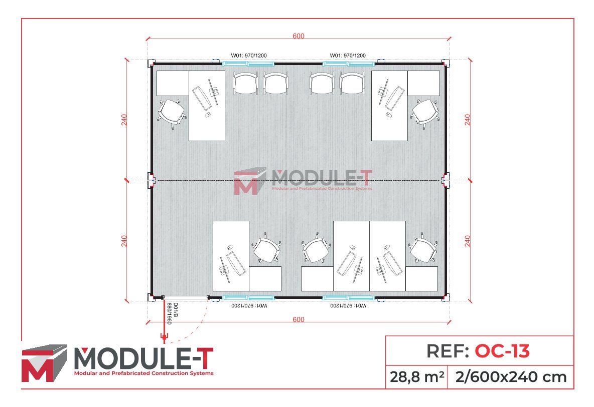 Module-T | Conteneur Bureau