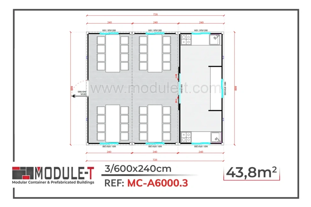 Module-T | Cantine de chantier