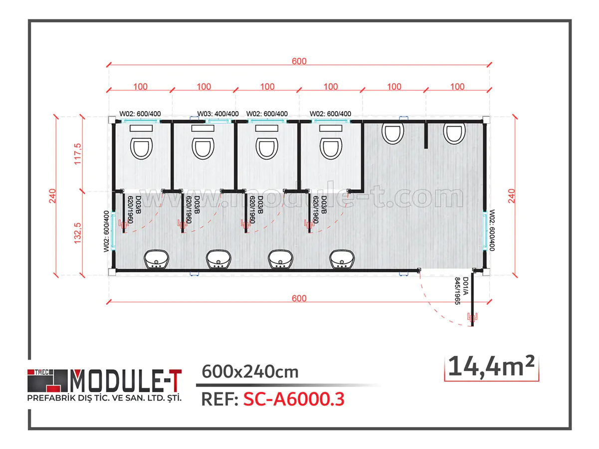 Module-T | Bungalow WC