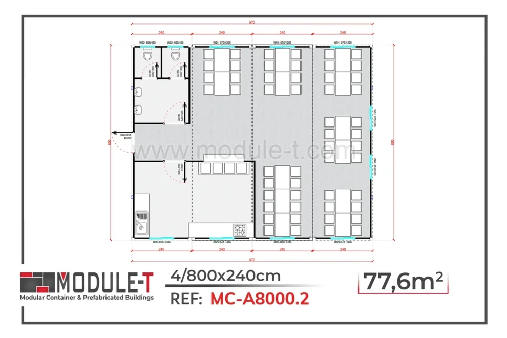 Module-T | Cantine de chantier