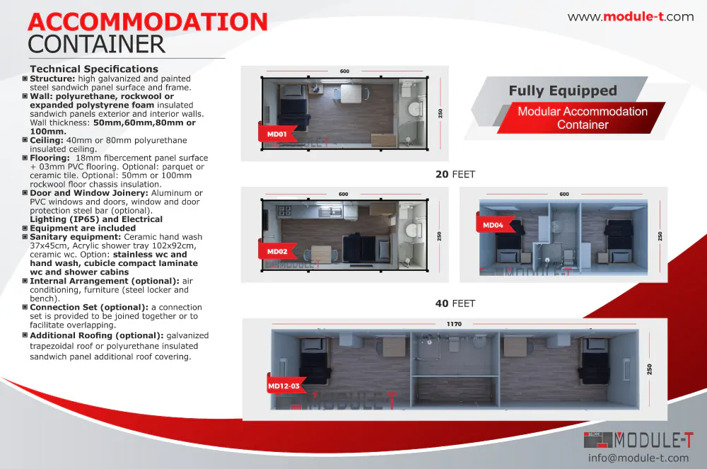 Module-T | Dormitory Container 3D