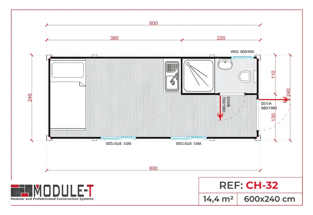 Module-T | Logement de chantier