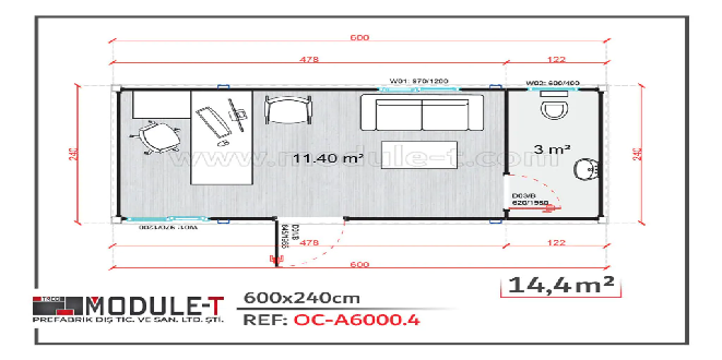 Module-T | Container Delivery Prefabricated