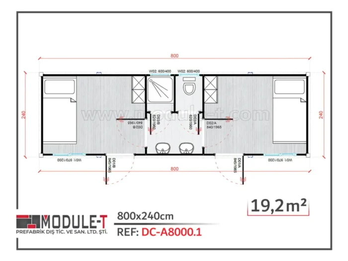 Module-T | Contenedor Dormitorio