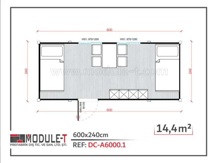 Module-T | Contenedor Dormitorio