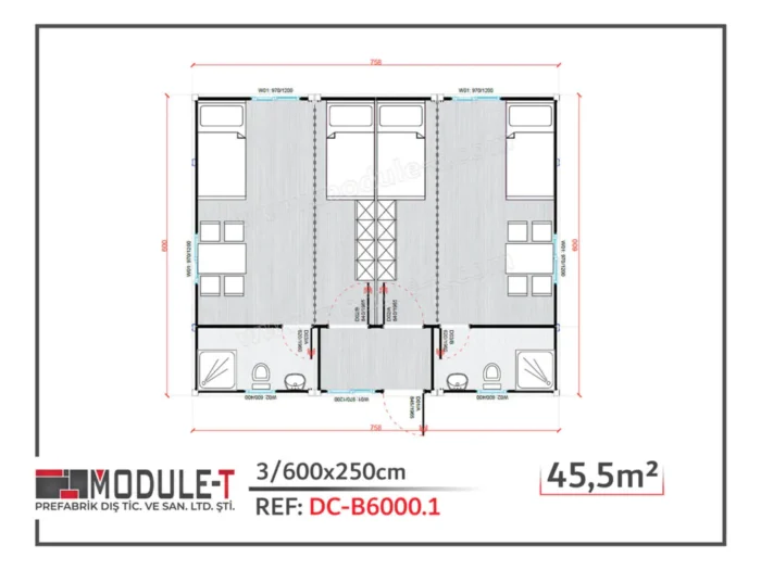 Module-T | Contenedor Dormitorio