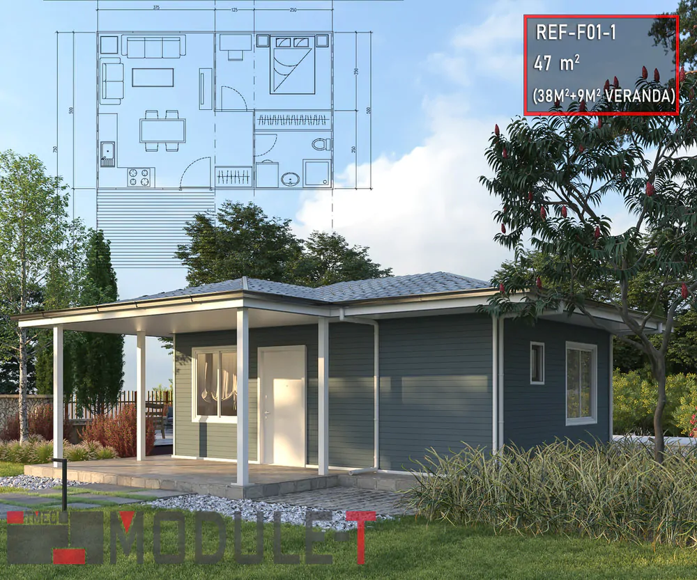 Module-T | One-Bedroom Prefabricated Houses