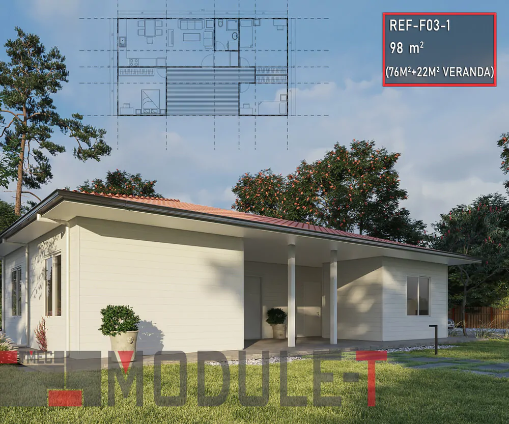 Module-T | Three-Bedroom Prefabricated Houses