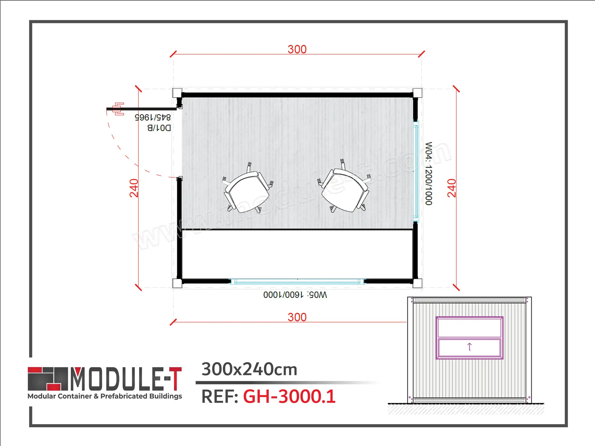 Module-T | Caseta de vigilancia & Quiosco