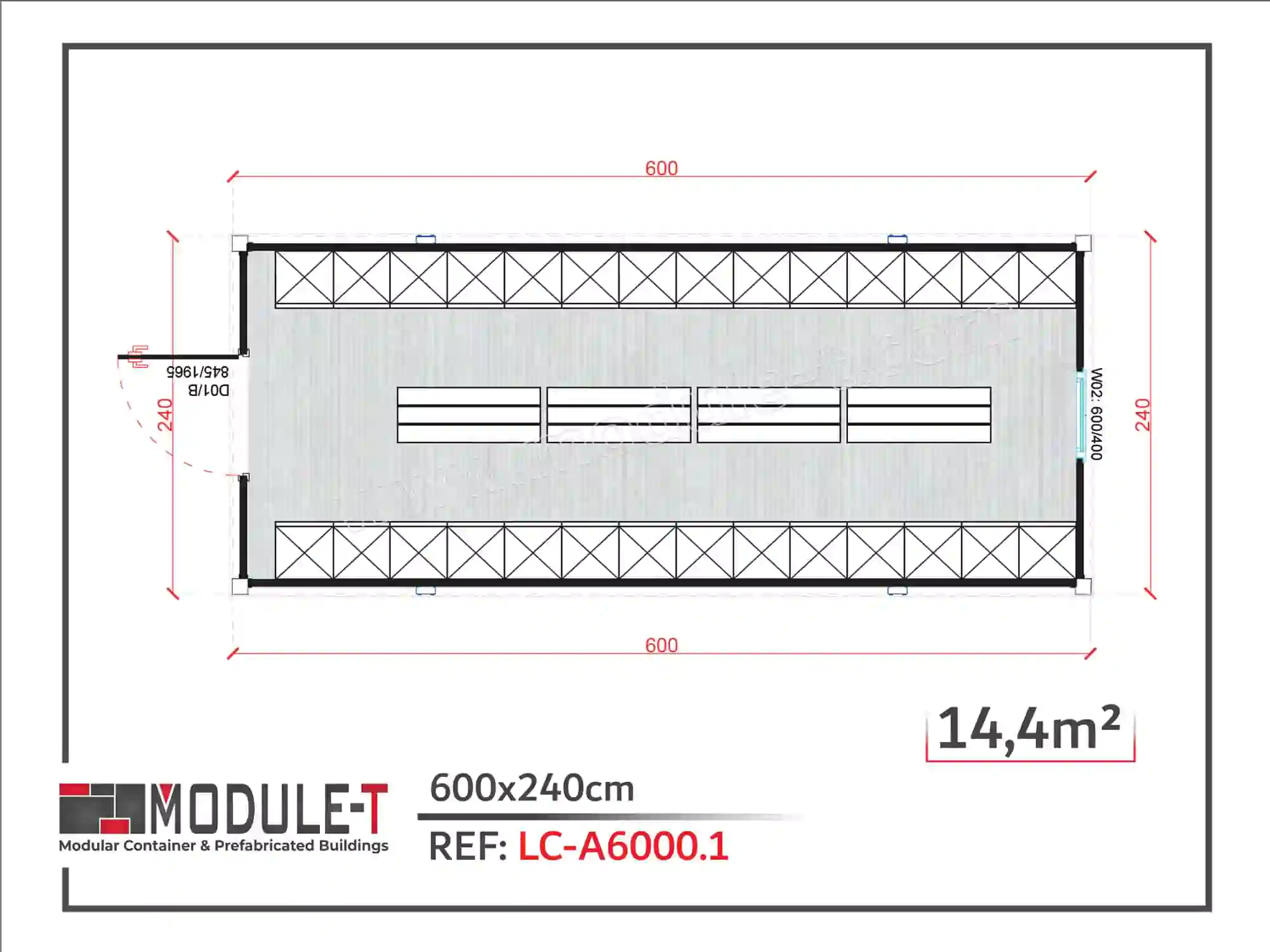 Module-T | Bungalow vestiaire