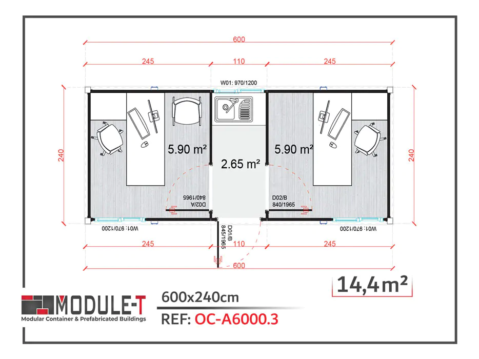 Module-T | Bureau En Container