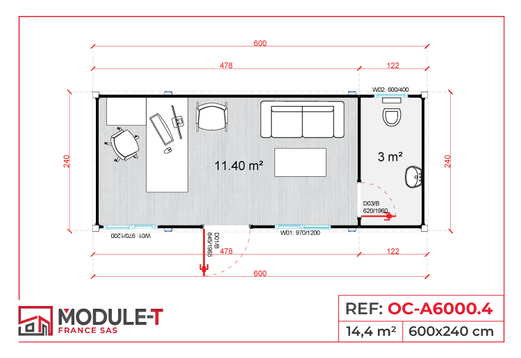 Module-T | Container Delivery Prefabricated