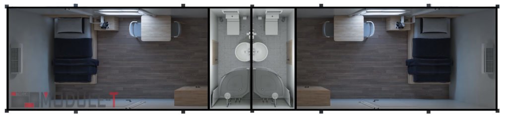 Module-T | Conteneur Dortoir 3D