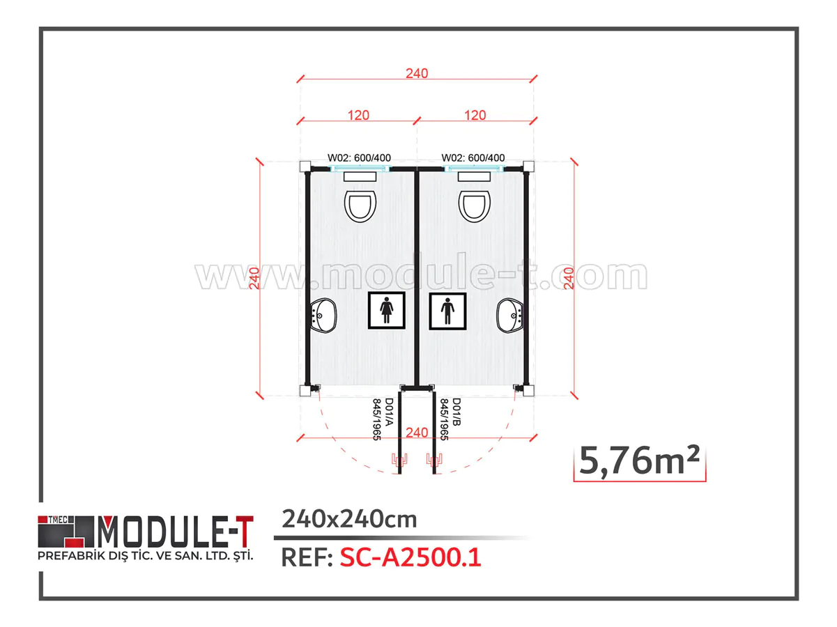 Module-T | WC de chantier