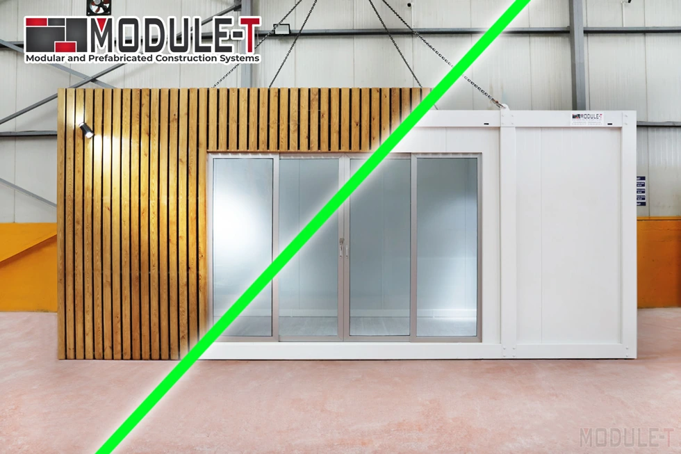 Module-T | Comment faire un bardage en bois sur un conteneur modulaire ?