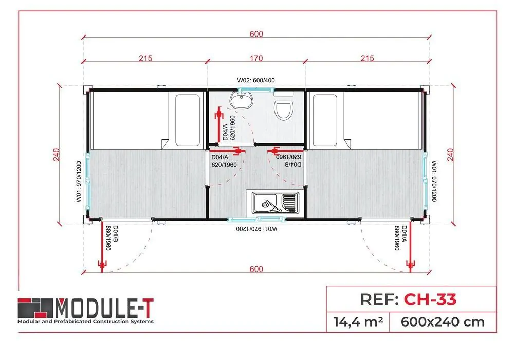 Module-T | Módulo prefabricado