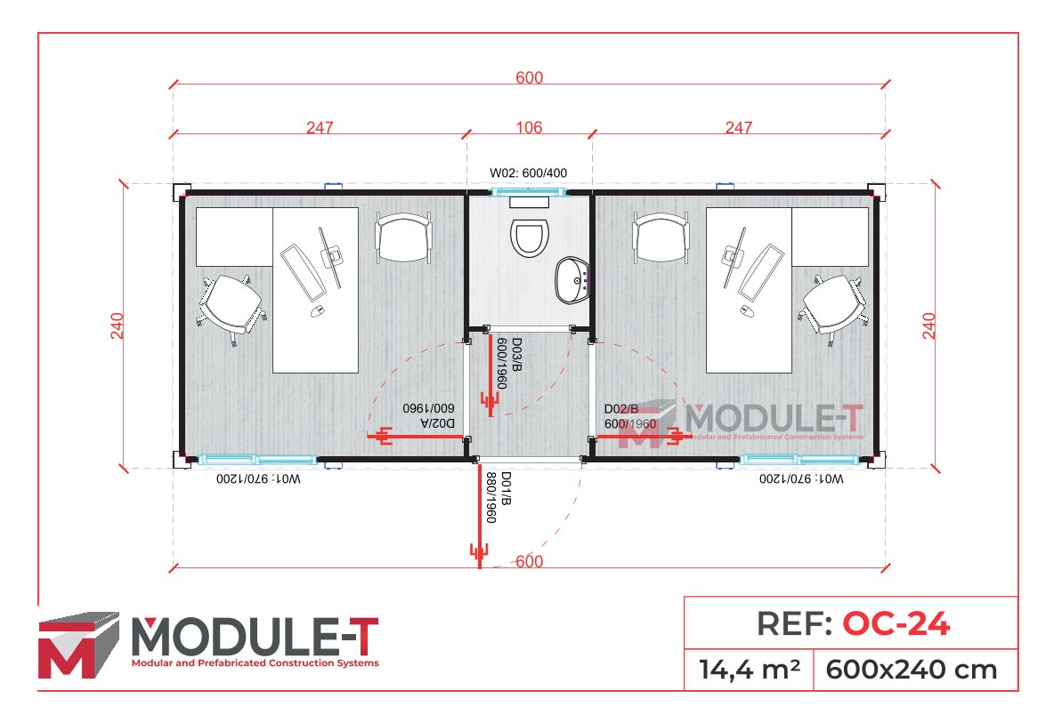 Module-T | Conteneur Bureau