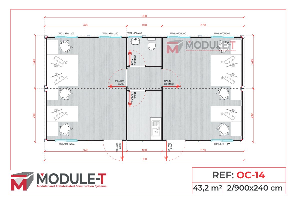 Module-T | Conteneur Bureau