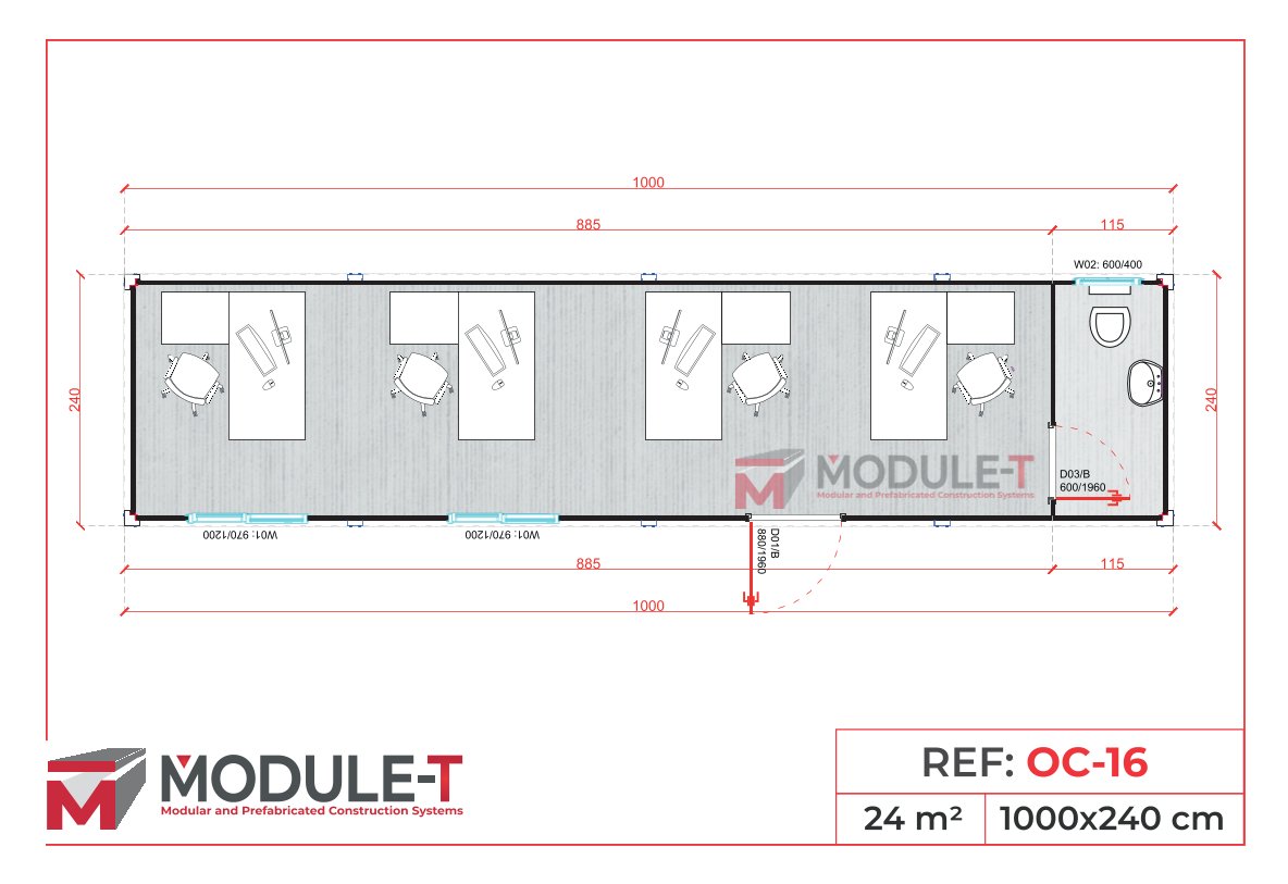 Module-T | Conteneur Bureau
