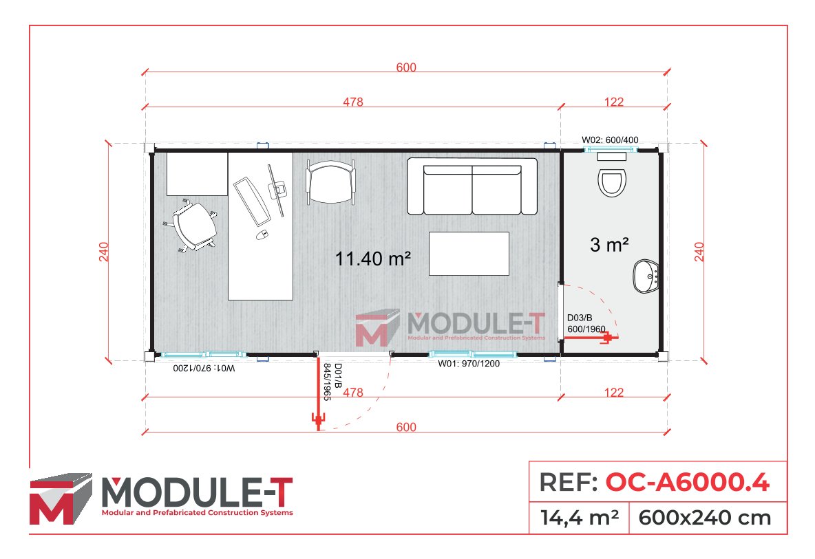 Module-T | Contenedor Oficina