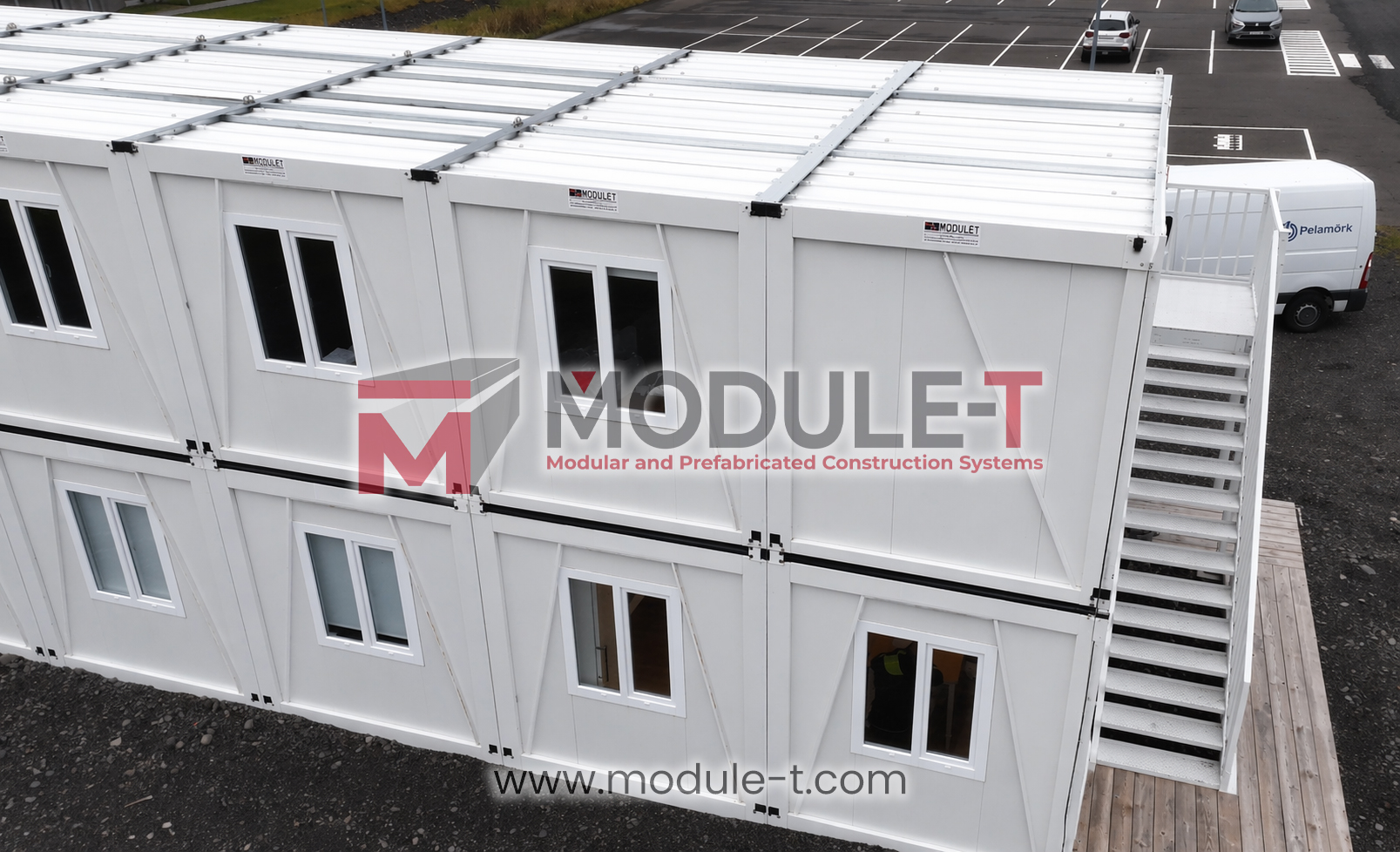 Module-T | Modular Building in Iceland – 192 m² Two-Storey Prefabricated Building Delivered in 3 Weeks